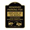 Signmission Reserved Parking for Employee of the Month Unauthorized Vehicles Towed Away, A-DES-BG-1824-23111 A-DES-BG-1824-23111 - alternate 1